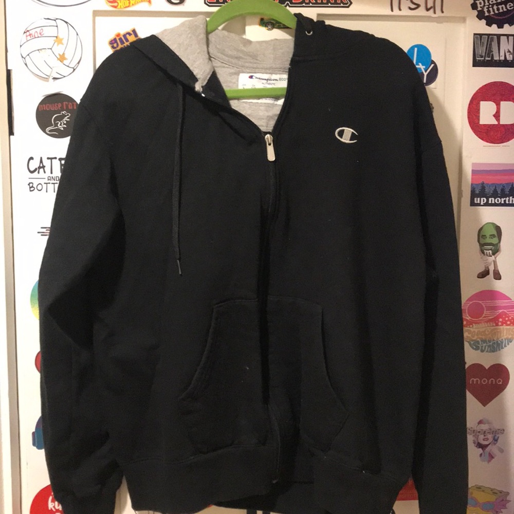 Authentic Champion Black zip up sweatshirt